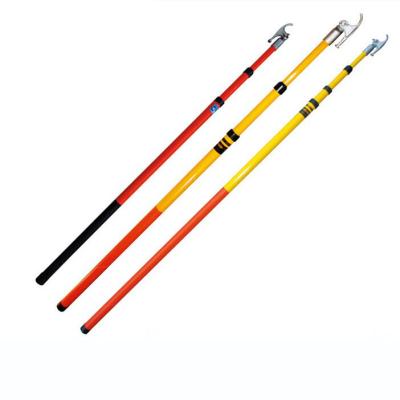 China Fiberglass high voltage hot stick operating rods, telescope fiberglass handle for sale