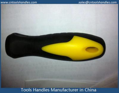 China Plastic handles for saw files, yellow and black color, soft grip handles for saw files for sale