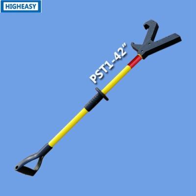 China push pole safety hand tools, higheasy 42 inch push pull pole fiber D handle, nylon head push pole stick for sale