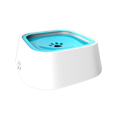 China New Design Pet Stocked Floating Water Bowl Cat And Dog Outdoor Car Running No Puddle Raised Water Feeding Bowl for sale