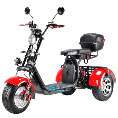 China unisex citycoco three wheel electric scooter with tail box 60V 2000W for sale