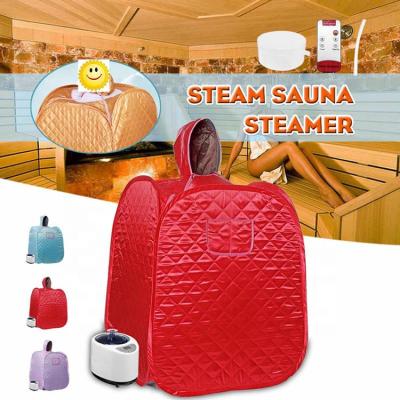 China 2020 Computer Control Panel Home Sweated Steam Sauna Box Portable Home Steam Sauna With Wet Function for sale