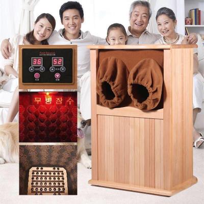 China Computer Control Panel Foot Sauna Bubble Foot Barrel Personal Care Appliances Far Infrared Solid Wood Sauna Spa Infared Home Heater for sale