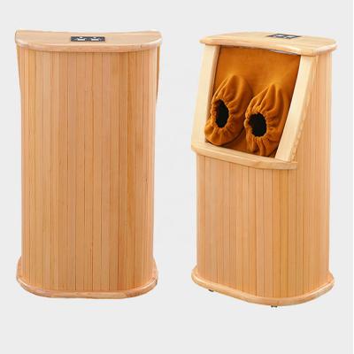 China Wooden Barrel Foot Foot Computer Control Panel Sauna Wood New Products Far Infrared Sauna for sale