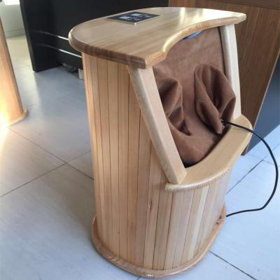 China Portable Computer Control Panel OEM&ODM Mini Wooden Infrared Steam Foot Sauna for sale