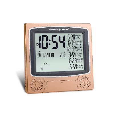 China Calendars industrial automatic muslim azan clock mechanical azan table clock for sale