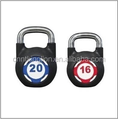 China Fitness Weightlifting Power Training Colorful Handle Customized Fitness PU Kettlebell Competition for sale