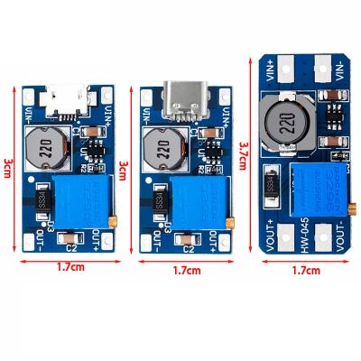 China Adjustable Booster Module MT3608 DC-DC Boost Module 2A Boost Plate Step Up Module with MIC USB 2V-24V to 5V 9V 12V 28V for sale