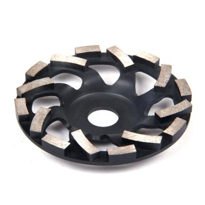 China High Grinding Effciency 5 Inch 125 Mm Grinding L Turbo Diamond Cup Wheel For Concrete Polishing for sale