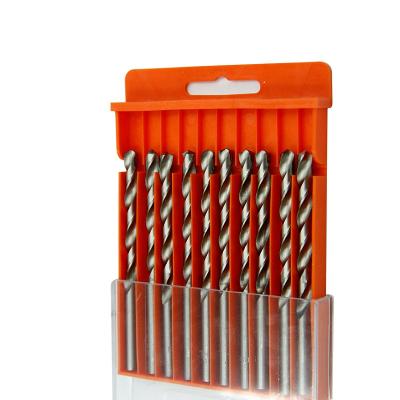 China Fast Speed ​​Drilling 6 Plastic Box Fully Ground White Shank HSS D338 6542 HSS Drill Bits Set For Aluminum Drilling for sale