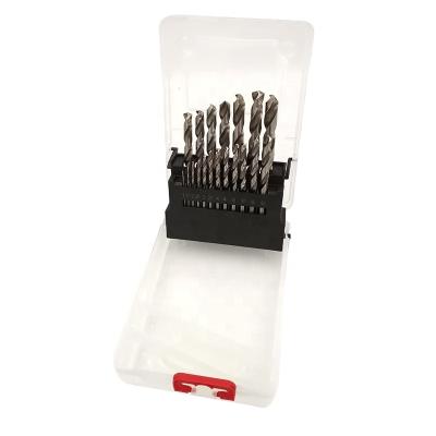 China China Manufacturer 19pcs HSS Metal Twist Drill Bits Set with Plastic or Metal Box for Metal Drilling for sale