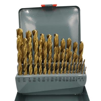 China Machine Tool Drilling Holes 17pcs HSS Drill Bits Priced for sale