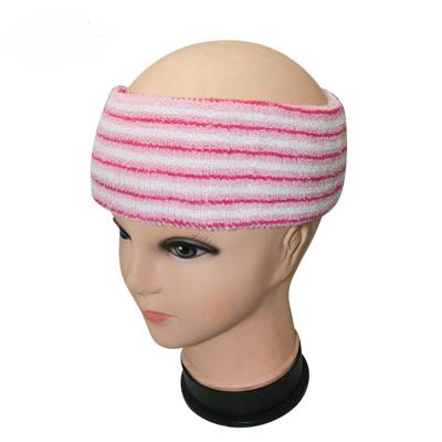 China Durable New Product Striped Color Quilting Sweat-absorbent Knitted Yoga Sweatband High-elastic Sports Fitness Towel Cotton Sweatband for sale