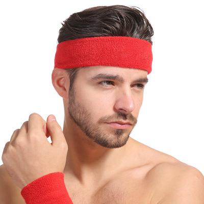 China Wholesale Durable Fitness Basketball Elastic Headband Men's Towel Knit Sports Headband Antiperspirant Forehead Sweatband for sale