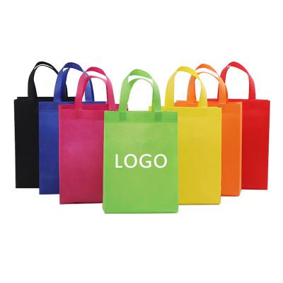 China Factory wholesale custom multi-color non-woven fabric portable folding portable shopping bag with logo for sale