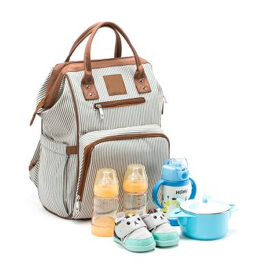 China Factory Wholesale Fashionable Water Resistant Travel Mummy Backpack Large Capacity Double Shoulder Mother and Baby Bag Mummy Multifunction Bag for sale