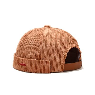 China JOINT manufacturers supply corduroy hat brimless soft and comfortable All-match hat brimless hat can be customized for sale