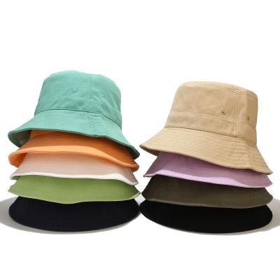 China Fashion\custom logo bucket hats solid color sunscreen bucket hats premium quality cotton outdoor sports comfortable women\durable sun visor for sale