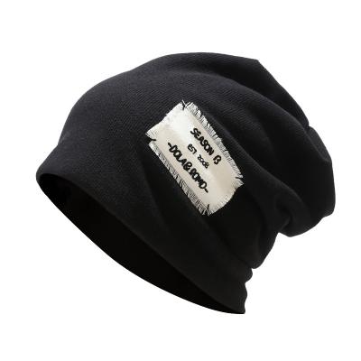 China Soft promotional thickened Japanese men and women\comfortable pile hat Baotou knitted chief handsome Beanie Cap warm hat patch for sale