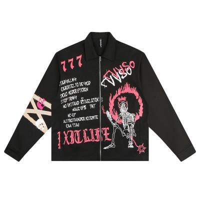 China Breathable Cheap Custom Skull Hip Hop Punk Style Cotton Jacket Men for sale