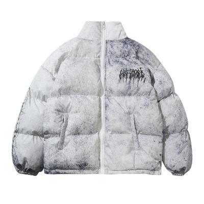 China Waterproof Custom  All Over  Printing Puffer Bubble Jacket for Men Winter Thick Men's Puffer Jacket for sale