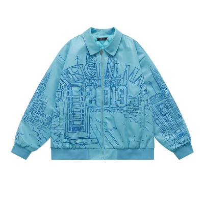 China QUICK DRY Patchwork baseball jacket 2023 spring new loose bf street retro all-match jacket for sale