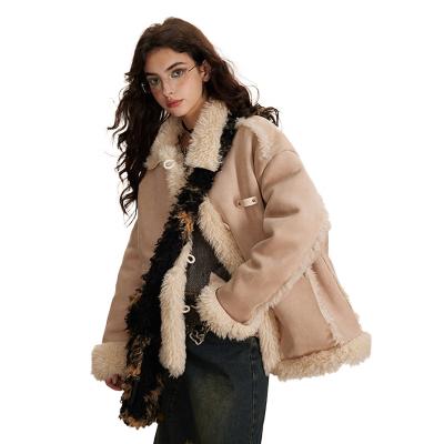 China QUICK DRY Cotton-padded coat 2023 Winter fur small curly fashion motorcycle eco-friendly suede cotton-padded jacket for sale