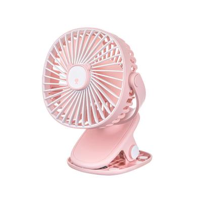 China 2022 new high efficiency style clip fan usb charging lightweight portable electric fan cooling air cartoon wind desktop stroller for sale