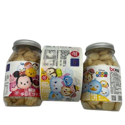 China Anti-Counterfeit Custom Printed Cookie Can Labels Roll Up , Waterproof PVC Plastic Vinyl Bottled Products Packaging Rolled Labels Stickers Printing for sale