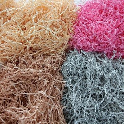 China Color Options Recyclable Colorful Paper Multi-Ply Shredded Paper For Christmas & Wedding & New Year's Eve Gifts Packaging Gift Filler for sale