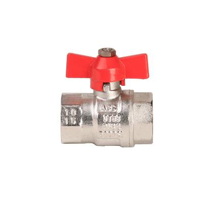 China CW617N 1/2 Inch General Economic Brass Flow Control Valve Ball Valve With Butterfly Handle for sale