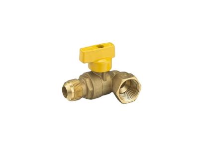 China General Hot Selling 1/2*5/8 Inch Female Flare Connections NPT Gas Valve Brass Ball Valve for sale