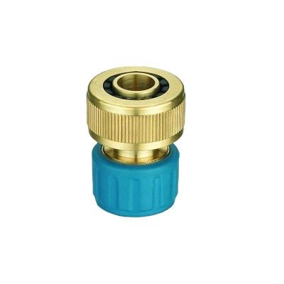 China 3/4 Inch Brass Easy Garden Tools Garden Hose Quick Connector Plug Fit Brass Quick Connector for sale