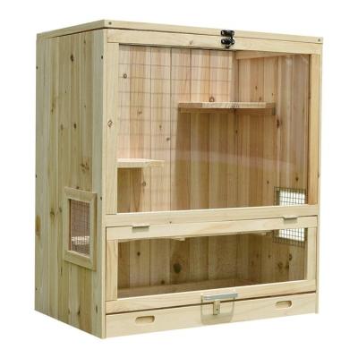 China Small Animal Cage Totoro Cage Cats Hamster Guinea Pig Cage Wooden Pet House for sale