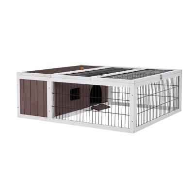 China Viable Fence Small Hutch Indoor-Outdoor Wooden Rabbit Cage Animal for sale