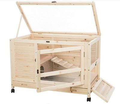 China Viable Outdoor Cat Shelter With Rainproof Escape Door Outside Kitty House Rabbit Cage Cat Cage for sale