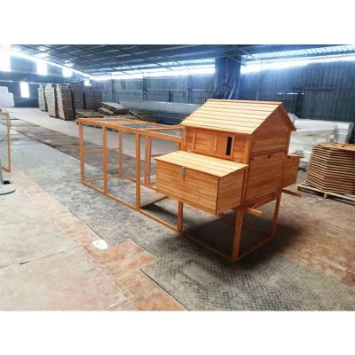 China Factory Sustainable Chicken Cage Large Hutch Hen Cage Wooden Outdoor With Ventilation Door, Dismountable Tray Hen House for sale