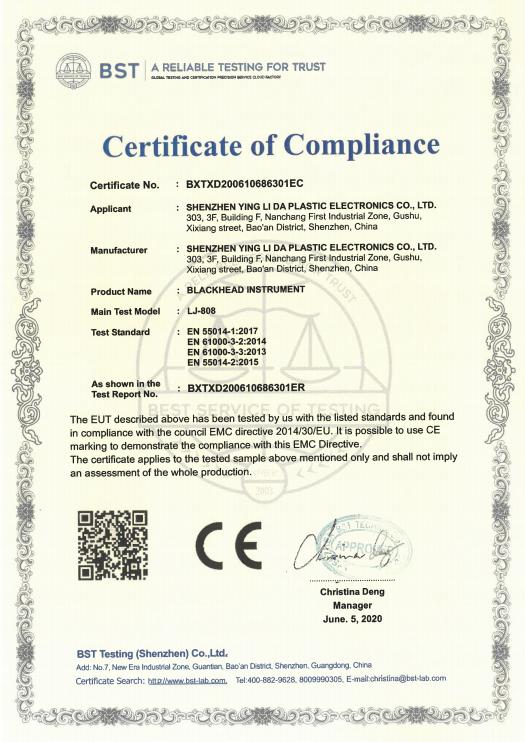 CE - Shenzhen Liangji Technology Co., Ltd.