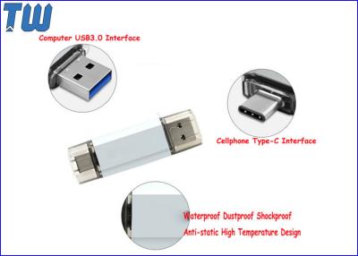 China Transparent Cap 64GB USB3.1 USB-C USB Flash Disk Mass Memory Storage for sale