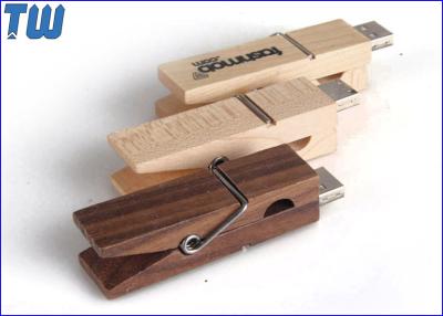 China Clothes Wooden Clip 1GB USB Disk Stick Biggest Storage Drive Device for sale