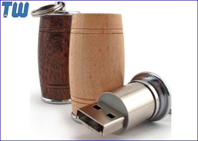 China Wooden Wine Barrel 1GB Pendrives USB Metal Stick Free Key Ring for sale