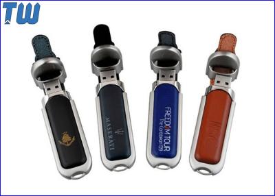 China Noble Bulk Cheap Leather 16GB Thumb Drive Memory Stick Iron Frame for sale