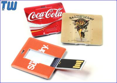 China Plastic Square Card Usb Flash Drives with Both Side High Quality Digital Printing for sale