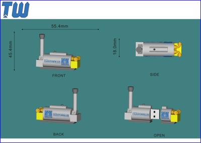 China Personalized ECO-Friendly PVC 32GB USB Memory Drive Custom Pantone Color for sale