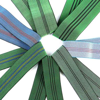 China PP Elastic Webbing Sofa Furniture Flat Outdoor Trampoline Elastic Waistband Elastic Band for sale