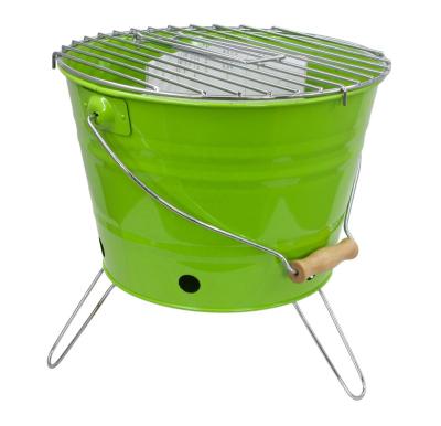 China Easily Assembled High Quality Galvanized Metal Construction BBQ Bucket Round Shape OEM BBQ Grills Available for sale