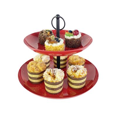 China Sustainable Disposable Farm Customized ECO Material Metal Mini Cupcake Cake Stand for sale