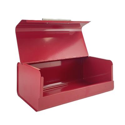 China Viable Factory Design Bread Bin Kitchen Decoration Red Color Metal Bread Bin Classic Set for sale