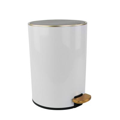 China 3L/6L/10L/12L Bathroom Kitchen Stainless Steel Foot Pedal Bin Waste Bin Dust Bin Waste Bin Viable Trash Bin for sale