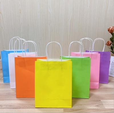 China Recycled Materials Selling Factory Cheap Colorful Paper Bags For Gift With No Handle for sale